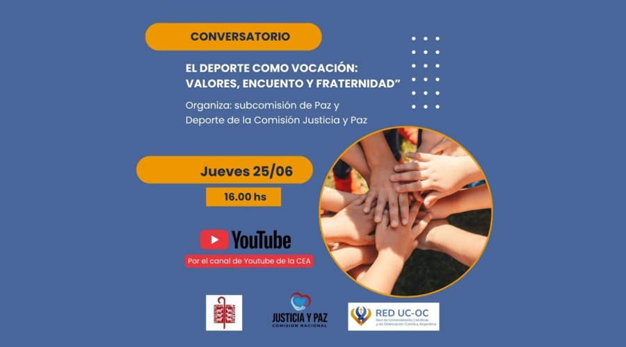 Imagen del contenido Conversatorio «El Deporte como vocación: valores, encuentro y fraternidad»