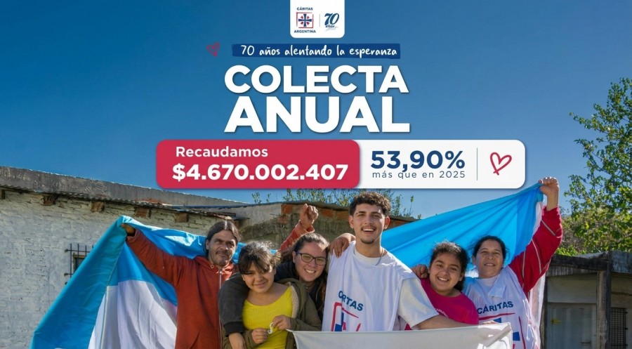 Imagen del contenido Cáritas Argentina recaudó más de 4.000 millones de pesos en su Colecta Anual 2026
